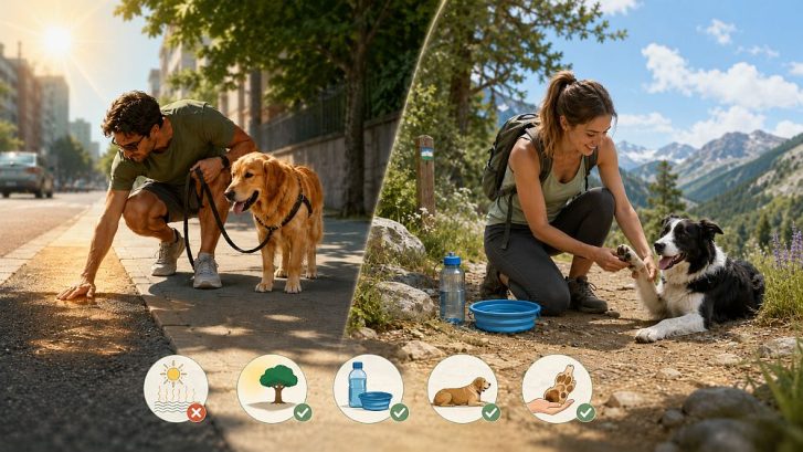 cómo proteger las almohadillas de tu perro en verano